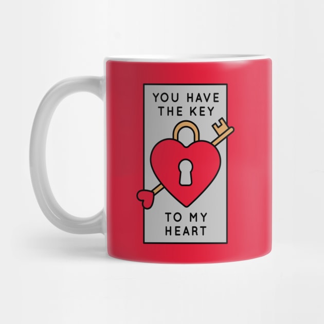 You Have the Key to My Heart | Cute Valentine Badge by SLAG_Creative